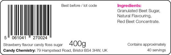 Strawberry Flavour Burst Candy Floss Sugar - Image 6