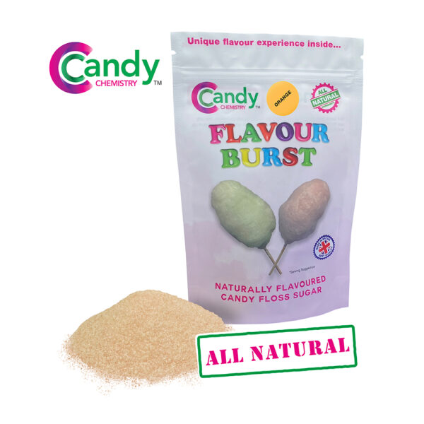 Orange Flavour Burst Candy Floss Sugar