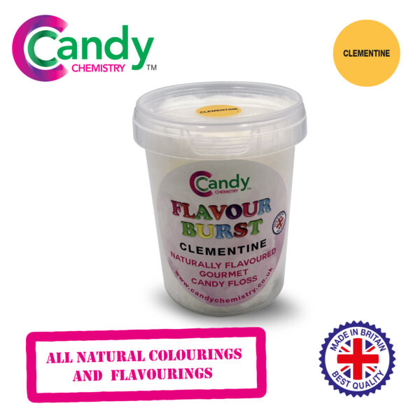 Clementine Flavour Burst Natural Gourmet Candy Floss