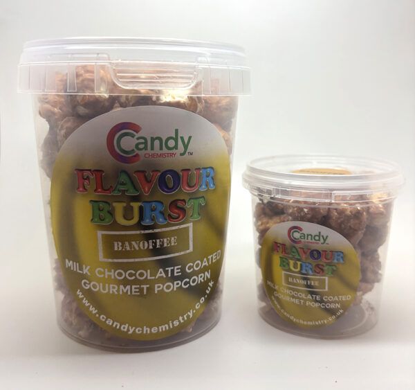 Banoffee Milk Chocolate Coated Gourmet Popcorn 20g & 75g - Image 2