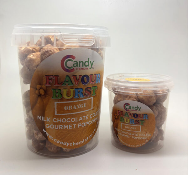 Orange Milk Chocolate Coated Gourmet Popcorn 20g & 75g - Image 2