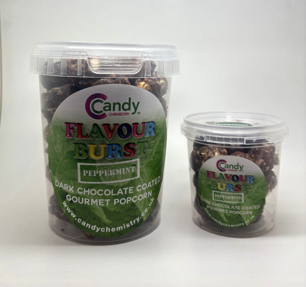 Peppermint Dark Chocolate Coated Gourmet Popcorn 20g & 75g - Image 2