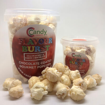 Strawberry & White Chocolate Coated Gourmet Popcorn 20g & 75g