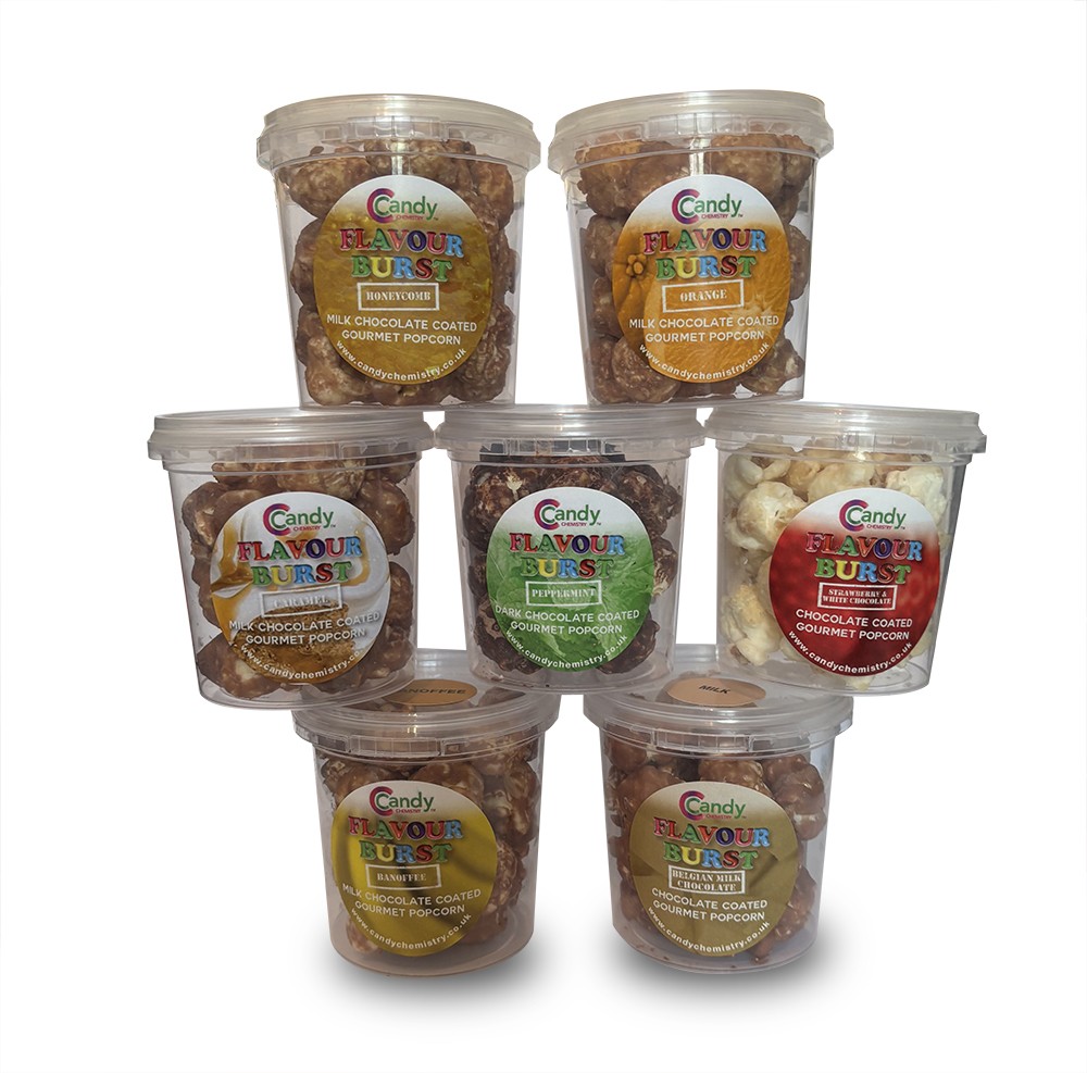 Taster Pack of 7 Flavours - Chocolate Coated Gourmet Popcorn