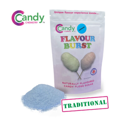 Blue Raspberry Flavour Burst Traditional Candy Floss Sugar